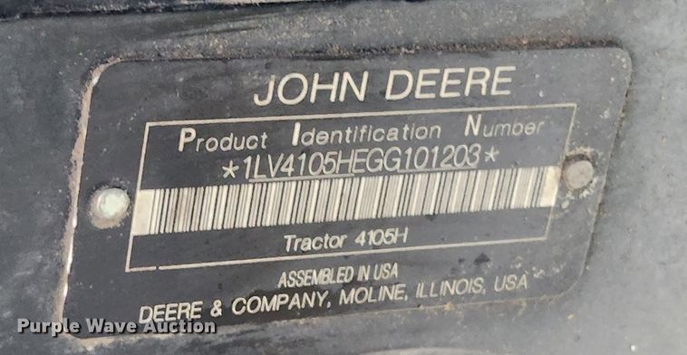 image for item MK9304 2008 John Deere 4105  MFWD tractor