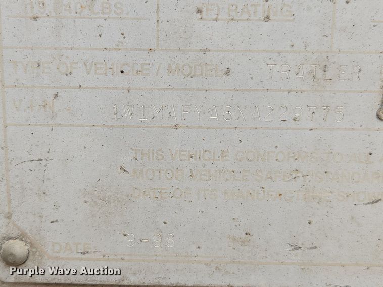 image for item MK9368 1999 Wilson DWH-400  grain trailer