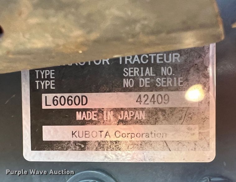 image for item MQ9791 Kubota L6060  MFWD tractor