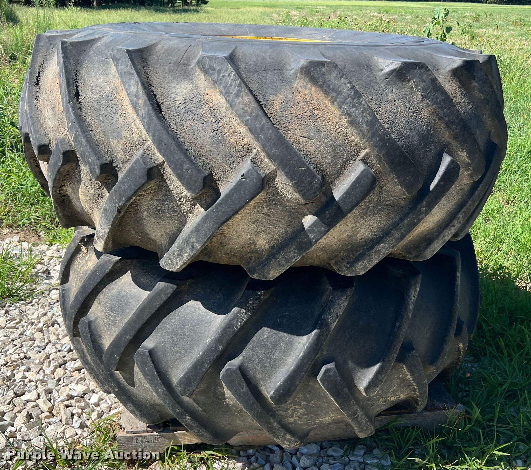 (2) 23.126 tires and wheels in Bland, MO Item JM9156 sold Purple Wave