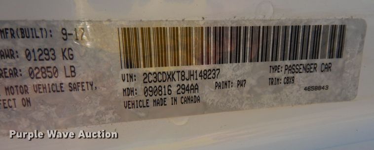 image for item DM3107 2018 Dodge Charger Police