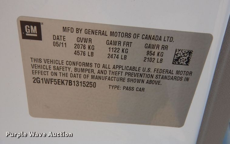 image for item DM3113 2011 Chevrolet Impala