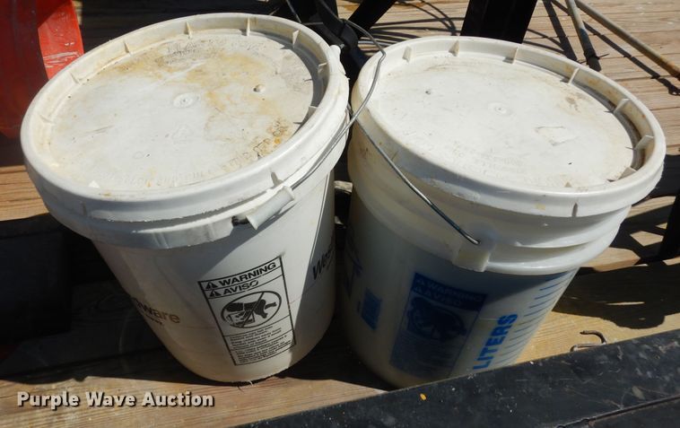 image for item LR9882 EZ-Liner AL-120  paint striper with Jim's utility trailer