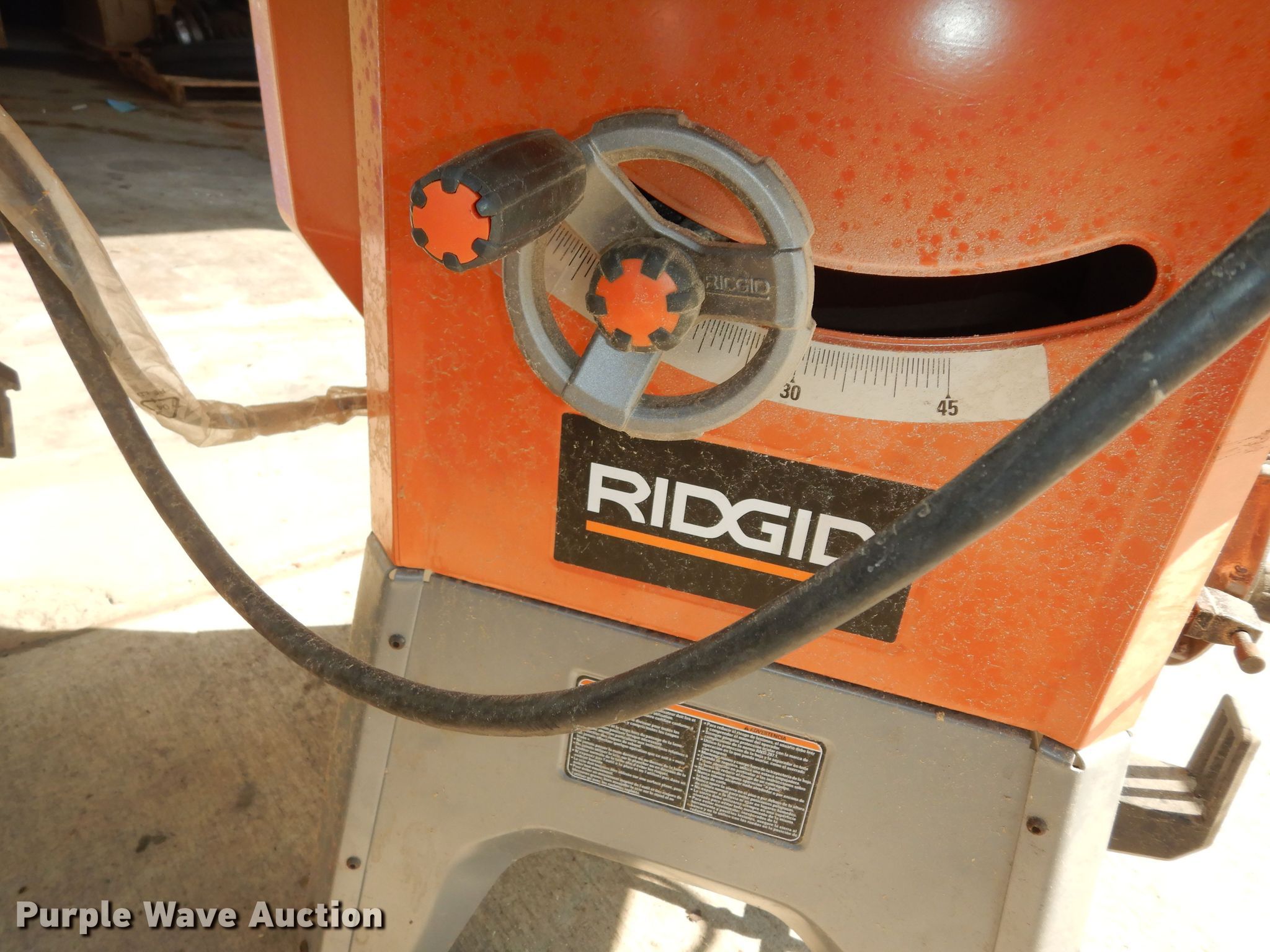 Ridgid table saw in Topeka, KS Item LR9891 sold Purple Wave