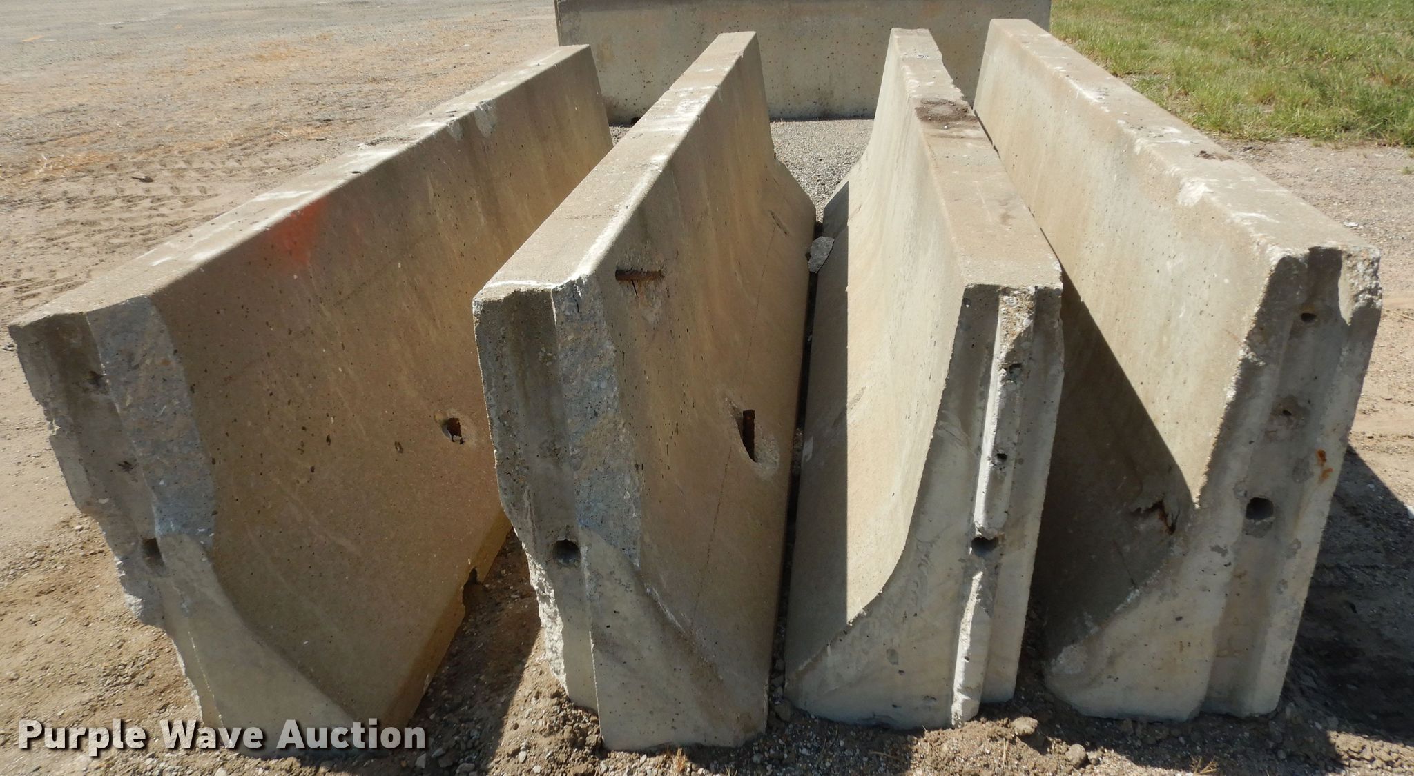 (4) 10' concrete barrier end caps in Lawrence, KS Item LR9922 sold