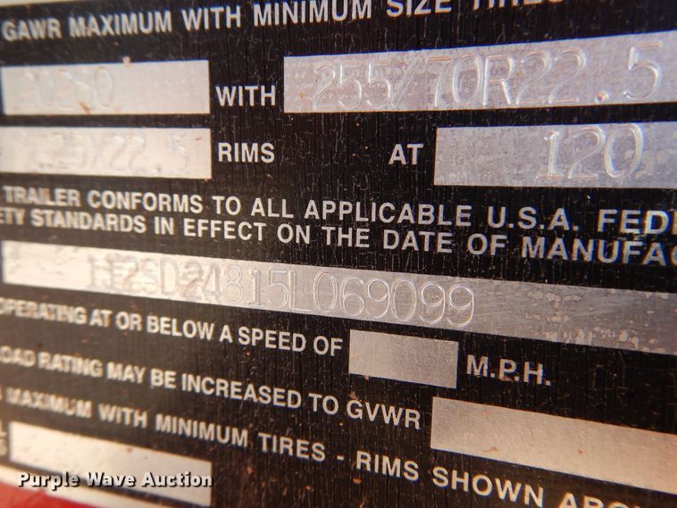 image for item DB7787 2005 Eager Beaver  lowboy equipment trailer