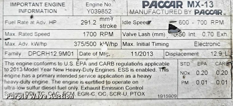 image for item DL6688 2015 Peterbilt 389  semi truck