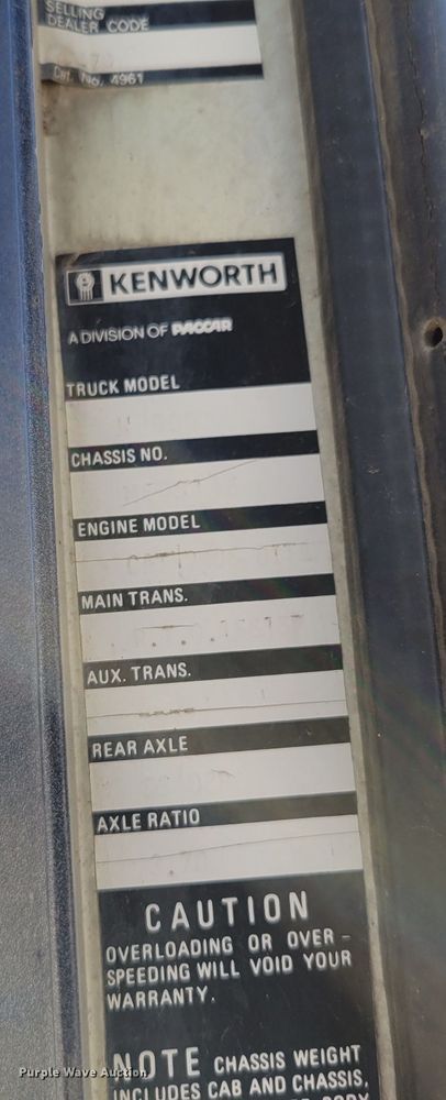 image for item DM2477 1988 Kenworth W900B  semi truck