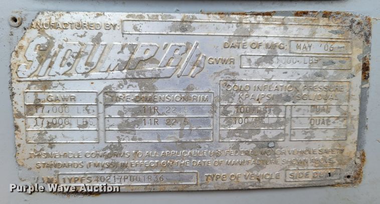 image for item DM8042 2007 SiDump'r  side dump trailer