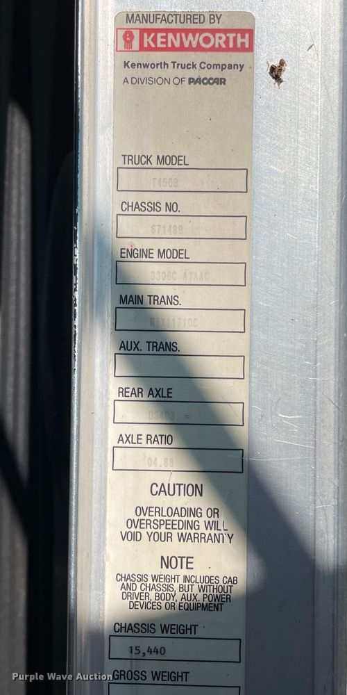 image for item DN5148 1995 Kenworth T450  dump truck