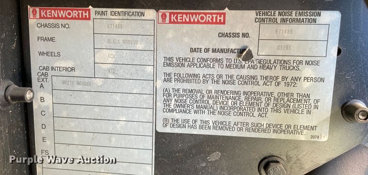 image for item DN5148 1995 Kenworth T450  dump truck