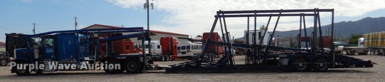 image for item DR1938 2001 Peterbilt 379  car carrier truck with car carrier trailer