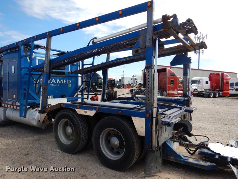 image for item DR1938 2001 Peterbilt 379  car carrier truck with car carrier trailer