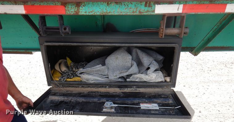 image for item HB9760 1990 Fontaine TP-3-4570A extendable flatbed trailer