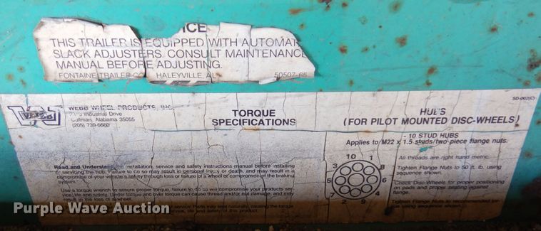 image for item HB9760 1990 Fontaine TP-3-4570A extendable flatbed trailer