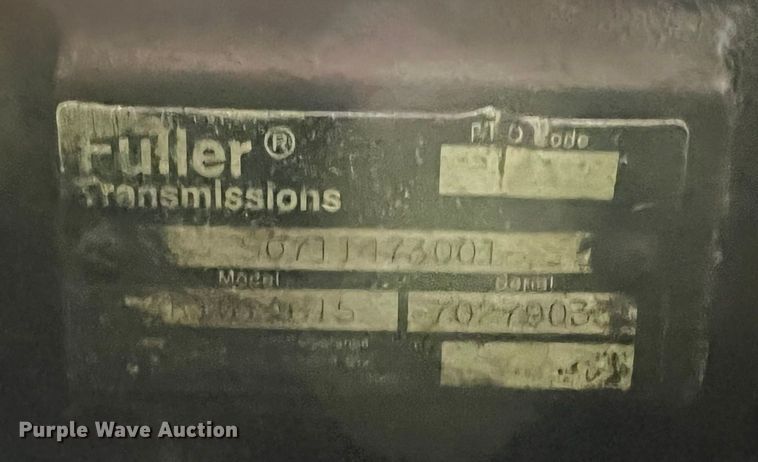 image for item HU9447 Eaton Fuller S3700473001  transmission