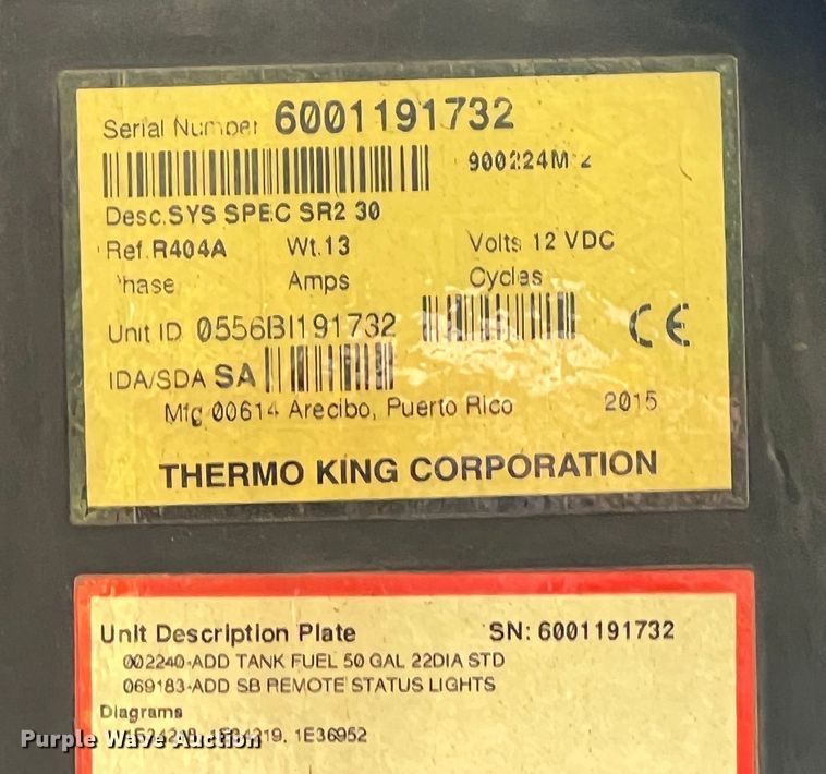 image for item IA9113 2016 Great Dane  refrigerated van trailer