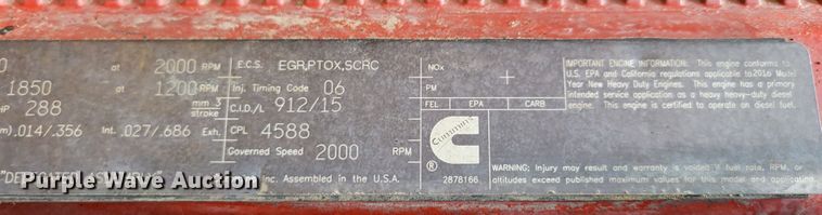 image for item JZ9168 2016 Cummins ISX15 550  engine