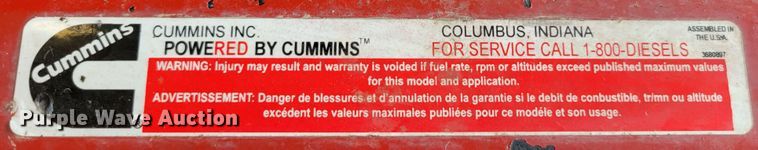 image for item JZ9168 2016 Cummins ISX15 550  engine