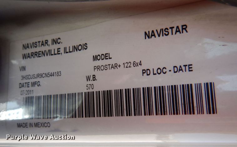 image for item LB9968 2012 International ProStar  Semi truck