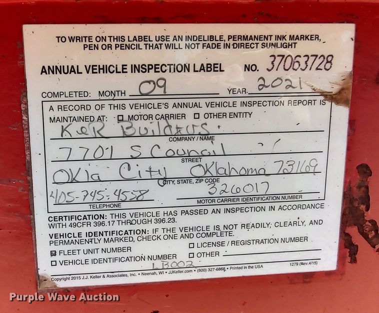 image for item LK9225 1999 Trail King  lowboy equipment trailer