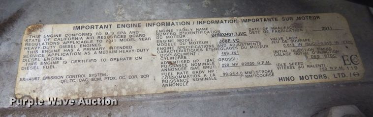 image for item MH9157 2012 Hino 268A  rollback truck