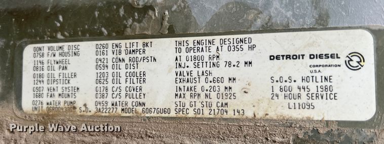 image for item MR9847 1991 Freightliner C112  truck cab and chassis