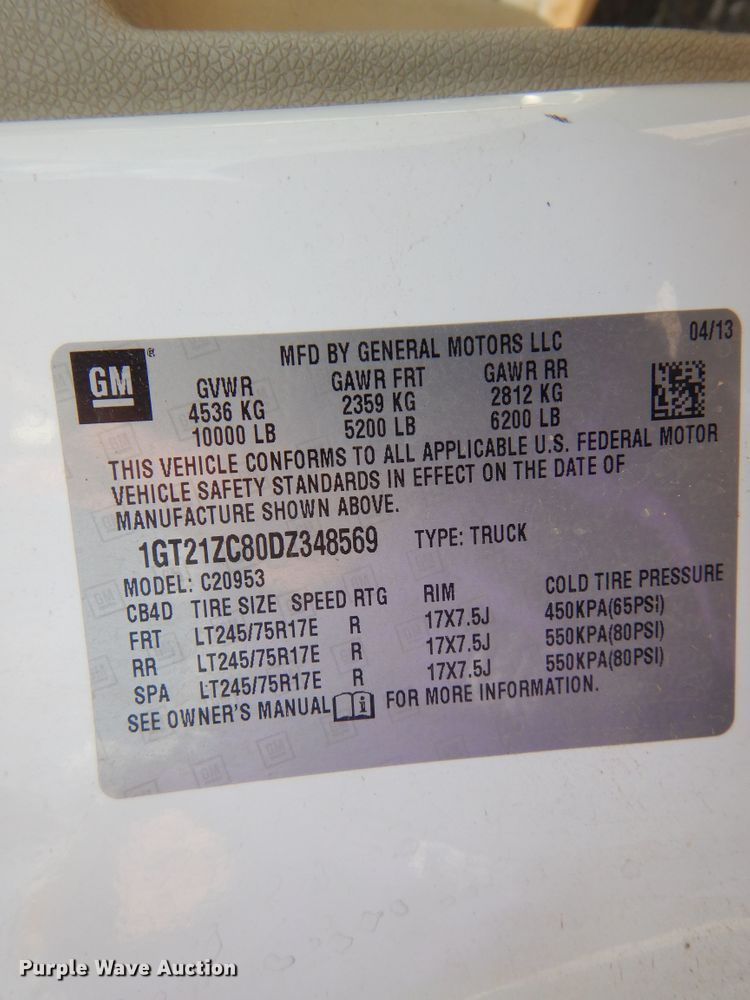 image for item DB7790 2013 GMC Sierra 2500 HD  Ext. Cab pickup truck