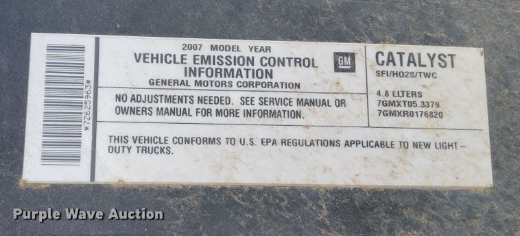 image for item DJ6121 2007 Chevrolet Silverado 1500  Ext. Cab pickup truck