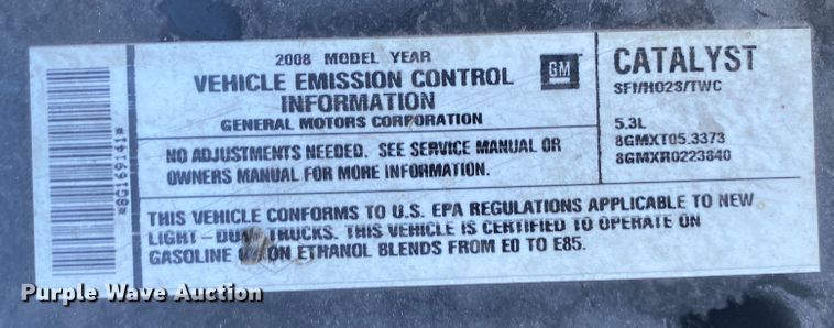 image for item DK6457 2008 Chevrolet Avalanche  pickup truck
