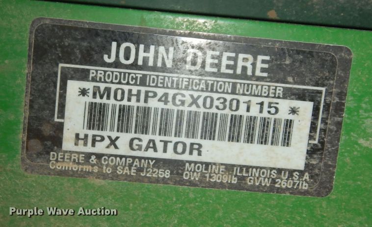 image for item DM3180 2005 John Deere Gator HPX  utility vehicle