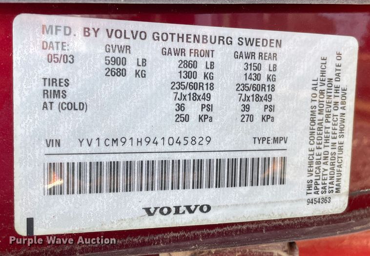 image for item DN5107 2004 Volvo XC90  SUV