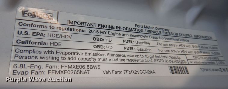 image for item DP0323 2015 Ford F450 Super Duty  Crew Cab truck cab and chassis