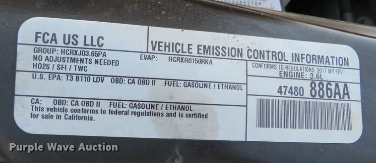 image for item DR0133 2017 Dodge Grand Caravan  van