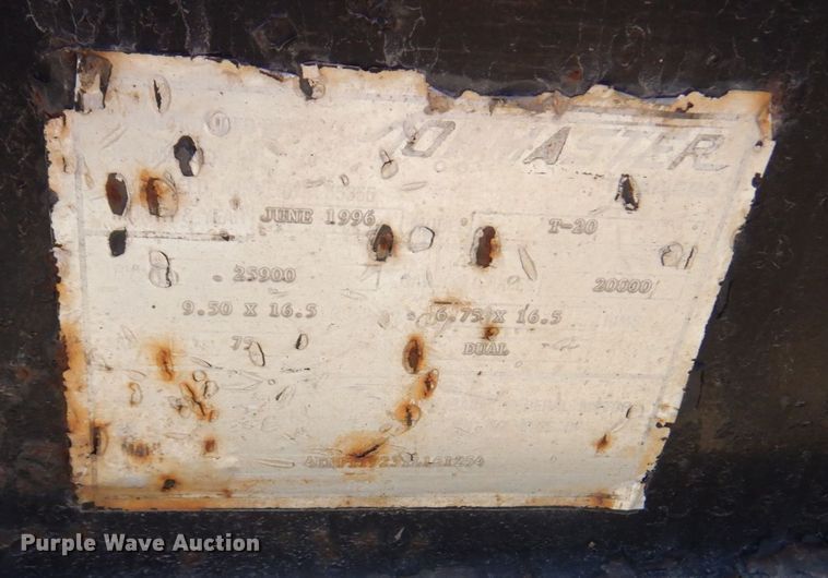 image for item DR0533 1996 Towmaster T20  equipment trailer