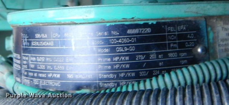 image for item DS1407 2007 Cummins DSHAE-5782255  generator