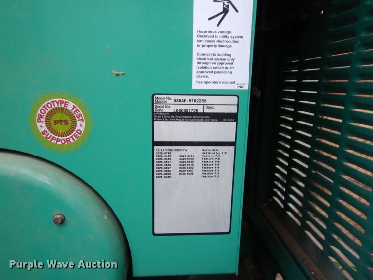 image for item DS1407 2007 Cummins DSHAE-5782255  generator