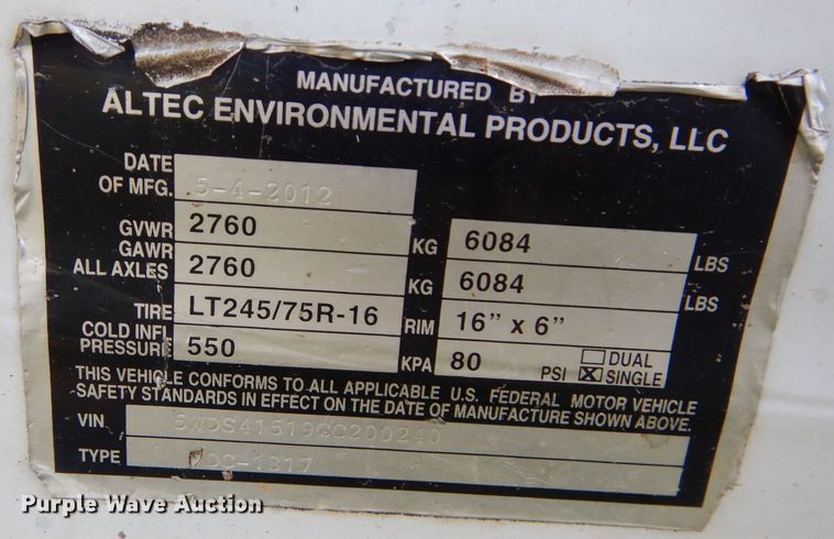 image for item DS6275 2012 Altec DC1317  wood chipper