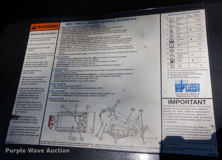 image for item DS6277 2012 Bobcat T55  compact utility loader