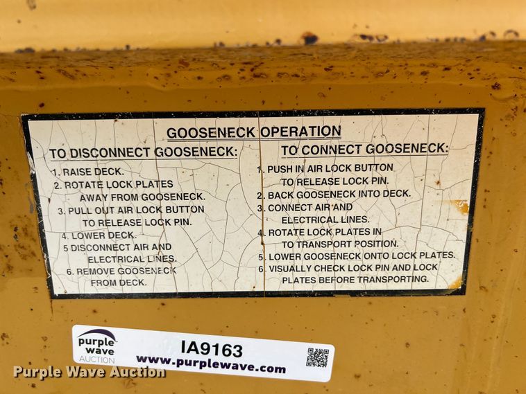 image for item IA9163 1997 Load King  lowboy equipment trailer