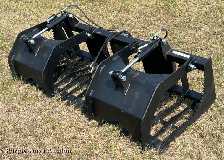 image for item IA9177 74" W skid steer rock grapple bucket