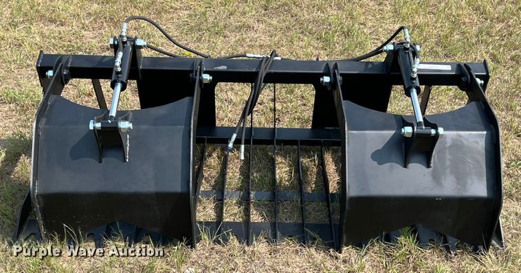 image for item IA9177 74" W skid steer rock grapple bucket