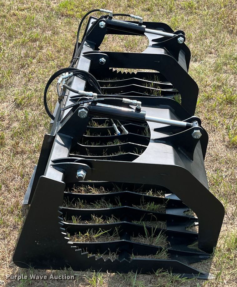 image for item IA9177 74" W skid steer rock grapple bucket