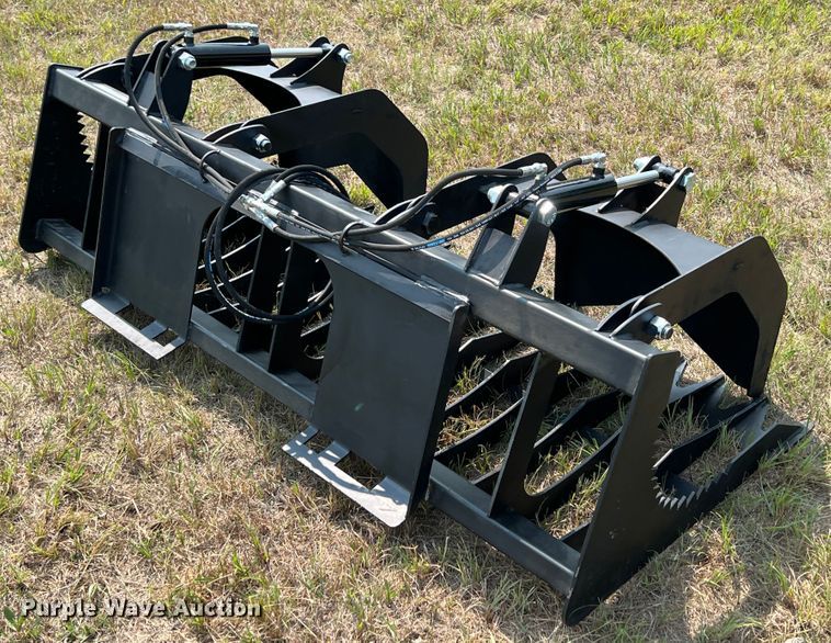 image for item IA9177 74" W skid steer rock grapple bucket
