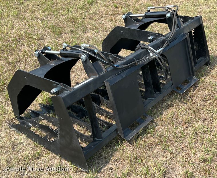 image for item IA9177 74" W skid steer rock grapple bucket