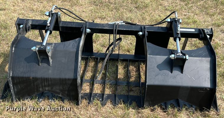 image for item IA9178 74" W skid steer rock grapple bucket