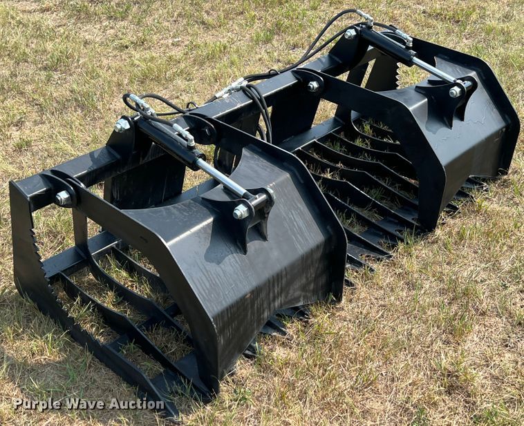 image for item IA9178 74" W skid steer rock grapple bucket