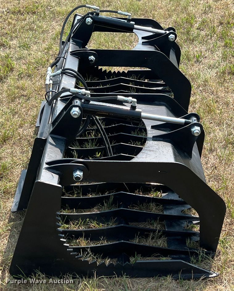 image for item IA9178 74" W skid steer rock grapple bucket