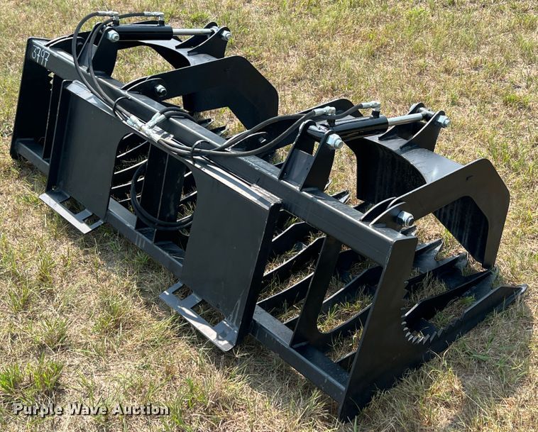 image for item IA9178 74" W skid steer rock grapple bucket