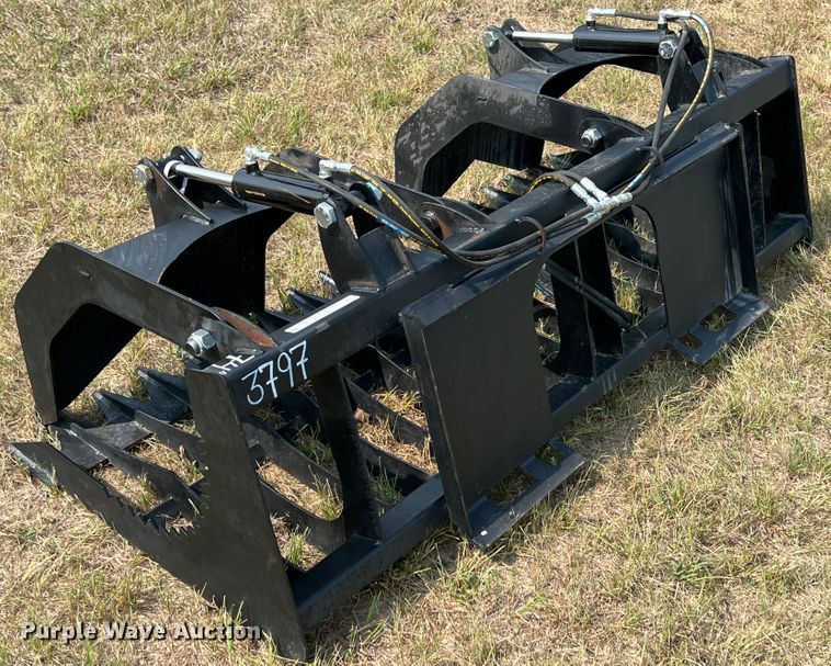 image for item IA9178 74" W skid steer rock grapple bucket